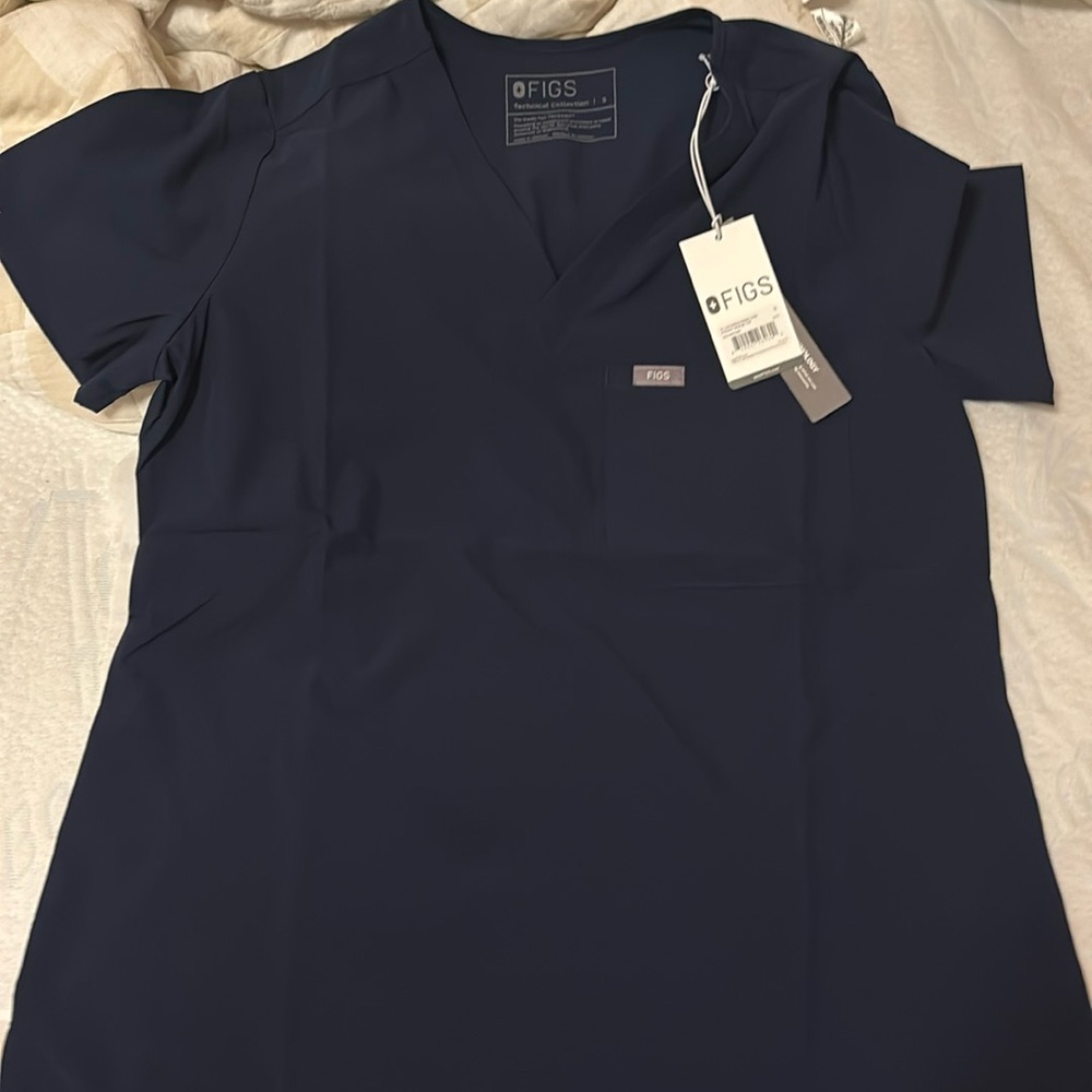 NWT FIGS Navy Blue Jogger Scrub Set Size S
